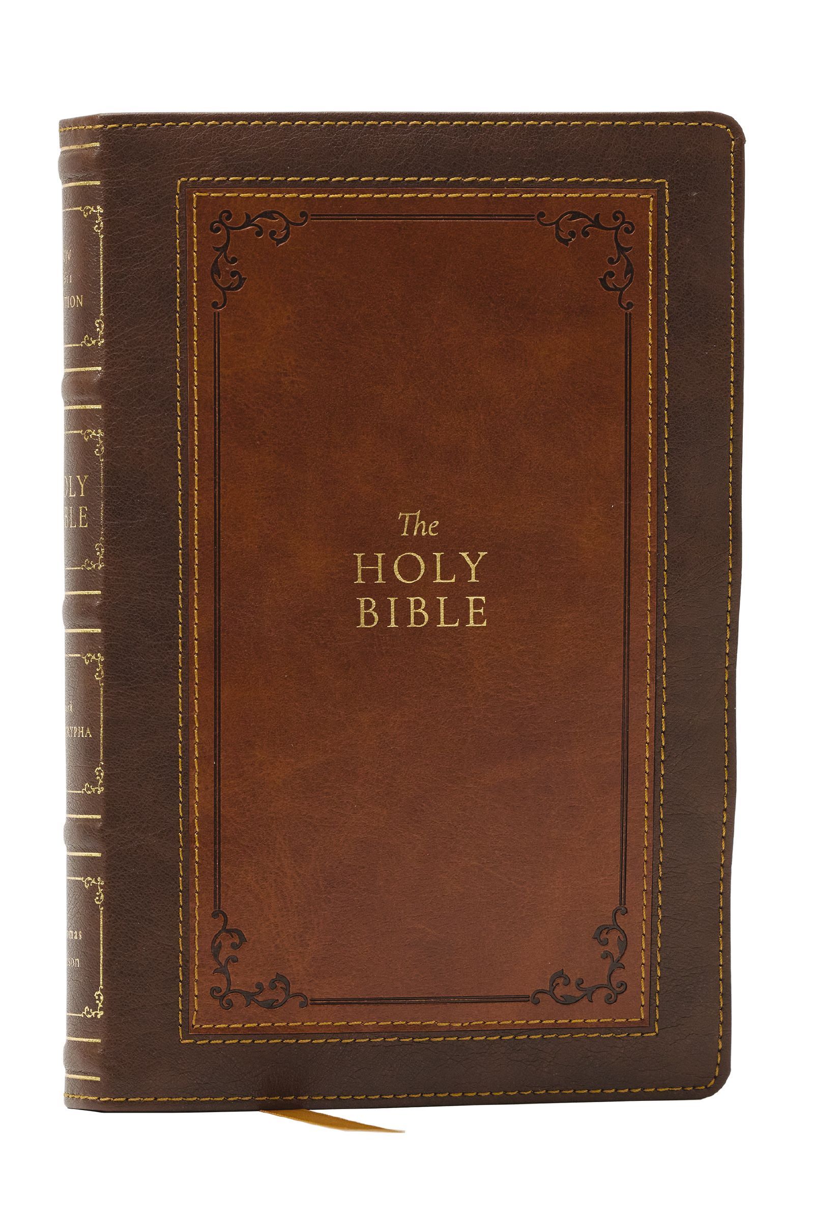 Book Cover of '1611 KJV with Apocrypha, Brown Leathersoft'