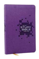 Book Cover of 'NKJV Study Bible for Kids, Purple Leathersoft'