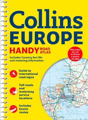 Collins Handy Road Atlas Europe By No Author Spiral Bound - 