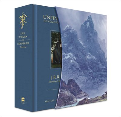 Cover image for Unfinished Tales: Illustrated Deluxe Slipcased edition - J. R. R. Tolkien, Edited by Christopher Tolkien, Illustrated by Alan Lee, John Howe and Ted Nasmith