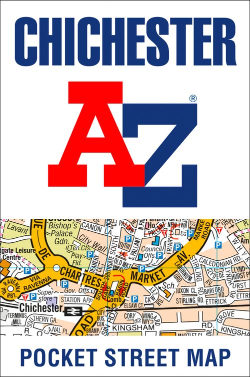 Chichester A-Z Pocket Street Map, Sports, Hobbies & Travel, Map, A-Z Maps