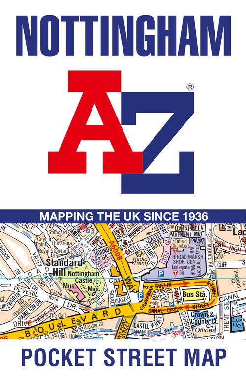 Nottingham A-Z Pocket Street Map, Non-Fiction, Map, A-Z Maps