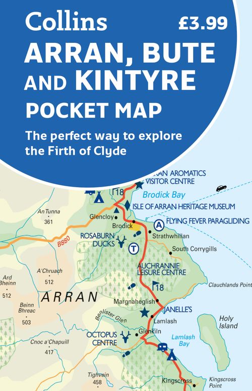 Arran, Bute and Kintyre Pocket Map, Sports, Hobbies & Travel, Map, Collins Maps