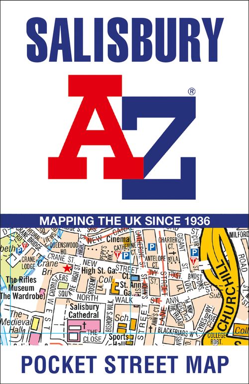Salisbury A-Z Pocket Street Map, Sports, Hobbies & Travel, Map, A-Z Maps