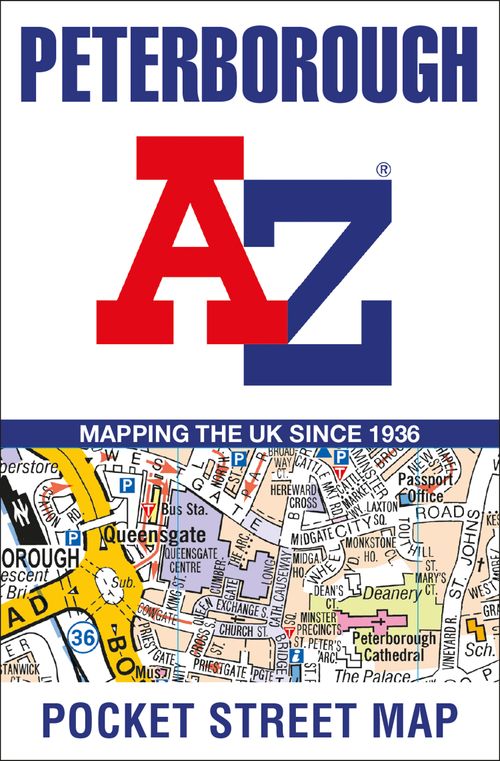 Peterborough A-Z Pocket Street Map, Sports, Hobbies & Travel, Map, A-Z Maps