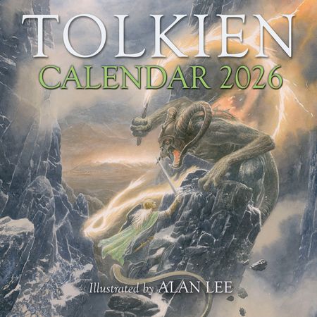 Cover image for Tolkien Calendar 2026: The Great Tales of Middle-earth - J. R. R. Tolkien, Introduction by Alan Lee, Illustrated by Alan Lee