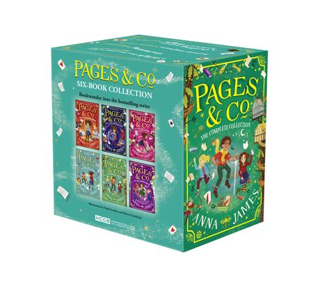 Cover image for Pages & Co. Series Six-Book Collection Box Set (Books 1-6) - Anna James, Illustrated by Paola Escobar and Marco Guadalupi