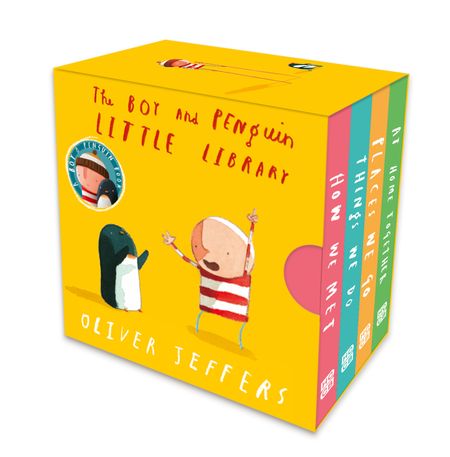 Cover image for The Boy and Penguin Little Library - Oliver Jeffers, Illustrated by Oliver Jeffers