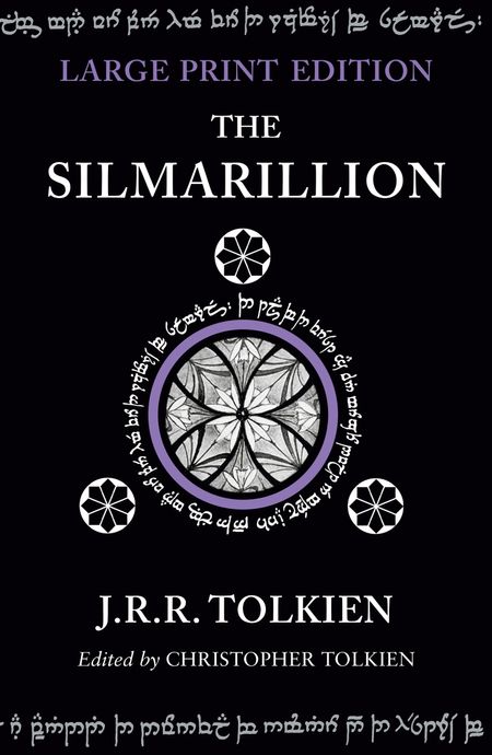 Cover image for The Silmarillion: Large type edition - J. R. R. Tolkien, Edited by Christopher Tolkien